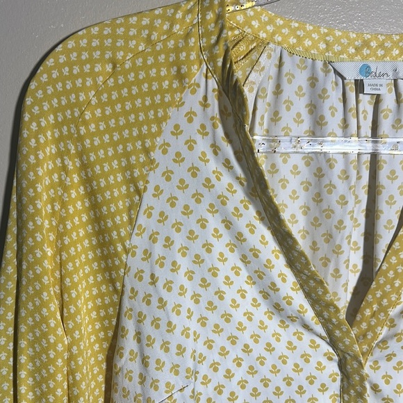 Boden Yellow White Printed Top |‎ 6 - Picture 3 of 5